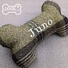 Personalised Bone Dog Toy - Country Tweed Collection - Country Green (Juno)